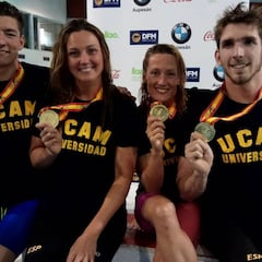 Mireia Belmonte arranca con tres oros en los universitarios