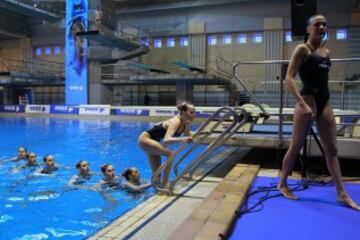 Equipo español de natación sincronizada. 

