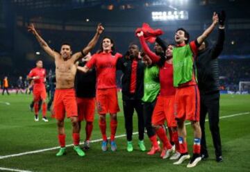 El Paris Saint Germain celebró el pase a los cuartos de final.