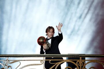 El jugador croata del Real Madrid Luka Modric, ganador del Balón de Oro.