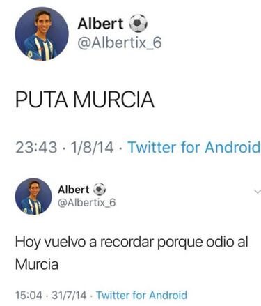 Alberto Rodríguez, del "puta Murcia"... a fichar por el Murcia