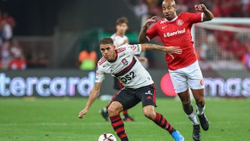 Gustavo Cu&eacute;llar durante el partido entre Inter y Flamengo por Copa Libertadores.