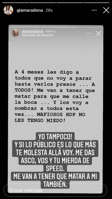 Dalma y Gianinna tras los audios de Stinfale y Luque: “Me van a tener que matar para que calle”