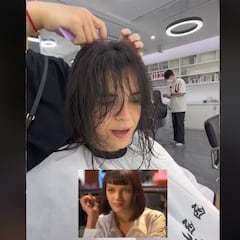 Una española se corta el pelo en una peluquería de China y muestra el resultado en TikTok