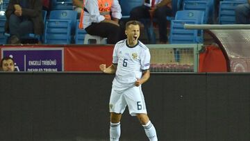 Cheryshev celebra un gol durante el pasado Mundial.