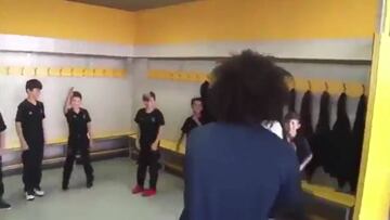 Marcelo demostró su calidad con los compañeros de su hijo