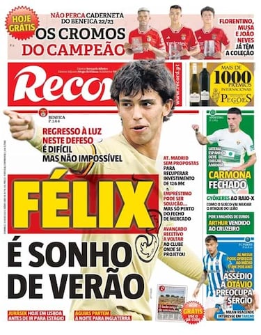 Record: el Benfica sue?a con Jo?o F¨¦lix