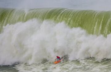  'Big Wave World Tour' Punta Galea Challenge, celebrada hoy en la localidad vizcaina de Getxo (Bizkaia)