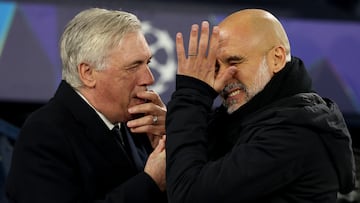 The Italian coach will speak to his team ahead of the Champions League playoff return leg against Guardiola’s men, and his experience against Liverpool plays its part.