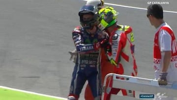 Lorenzo no acept&oacute; las disculpas de Iannone tras su golpe.