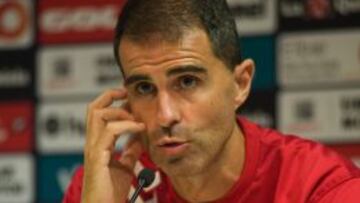 Garitano, en rueda de prensa.