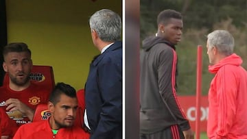 Jos&eacute; Mourinho ha tenido desencuentros con Paul Pogba y Luke Shaw en el Manchester United.