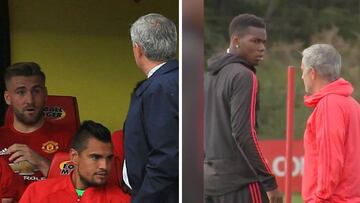 José Mourinho ha tenido desencuentros con Paul Pogba y Luke Shaw en el Manchester United.