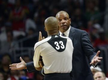 El entrenador Doc Rivers de Los Angeles Clippers.