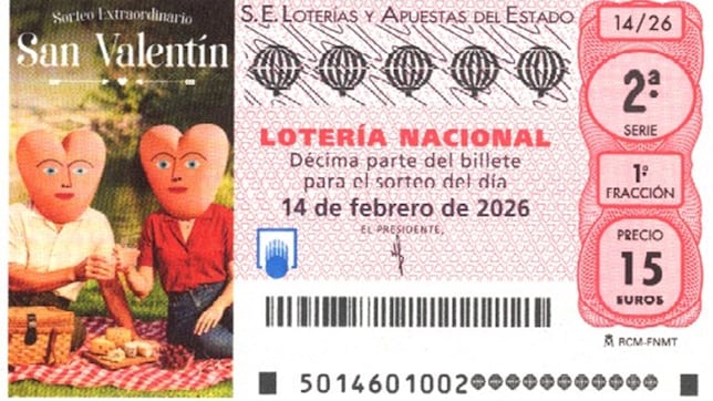 Lotería Nacional: comprobar los resultados del Sorteo Extraordinario de San Valentín de hoy, sábado 14 de febrero