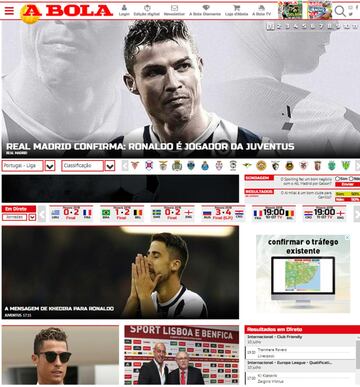 Así ha reaccionado la prensa mundial al fichaje de Cristiano