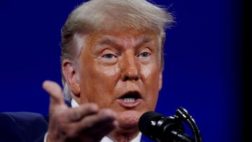 FOTO DE ARCHIVO: El expresidente de Estados Unidos, Donald Trump, habla en la Conferencia de Acci&oacute;n Pol&iacute;tica Conservadora (CPAC) en Orlando, Florida, Estados Unidos, el 28 de febrero de 2021. 