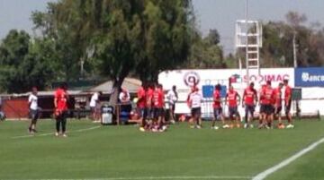 El primer día de trabajo de los seleccionados en Juan Pinto Durán.