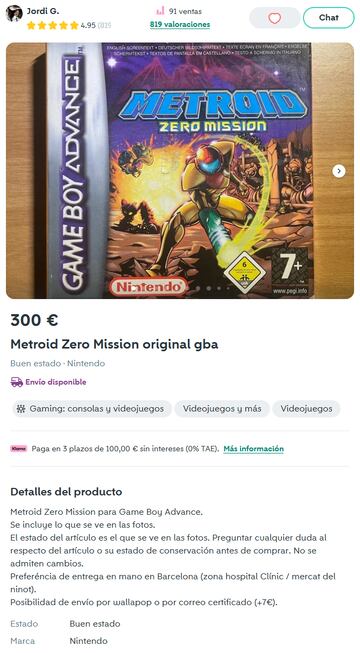 metroid zero mission wallapop