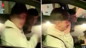 Un aficionado da un susto y sorprende a Gavi: la reacción de Pedri en el coche es única