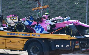 ??SAFETY CAR!! Accidente de Lance Stroll cuando trataba de aproximarse a la parte trasera del Renault de Daniel Ricciardo en la batalla que estaban manteniendo ambos pilotos en la distancia por la ltima posicin del podio.