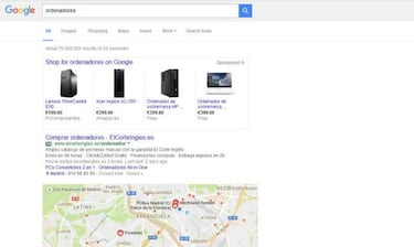 Google quiere que compres ropa en sus resultados de búsqueda