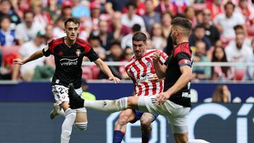 De Paul, durante el partido contra Osasuna.