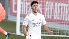 Hugo Duro, delantero del Castilla convocado por Zidane para el Real Valladolid-Real Madrid.