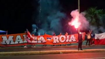 ¡Notable banderazo en Copacabana antes del duelo contra Argentina!