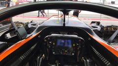 Prueba del Halo en el McLaren.