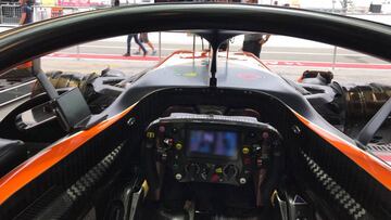 Prueba del Halo en el McLaren.