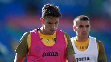 Jaime Mata of Getafe warms up during the spanish league, LaLiga, football match played between Getafe CF and SD Eibar at Coliseum Alfonso Perez Stadium on June 20, 2020 in Getafe, Madrid, Spain. The Spanish La Liga is restarting following its break caused