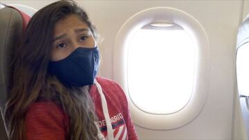 Leicy Santos antes de enfrentar al Chelsea por Champions