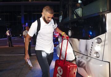 La llegada del Real Madrid a su hotel en Miami