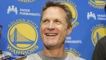 Steve Kerr, en la rueda de prensa.