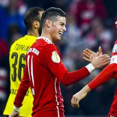 James y Bayern Múnich terminan 2017 con paso a cuartos de Copa