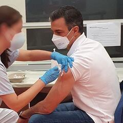 Pedro Sánchez, vacunado contra el coronavirus