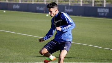Juankar con el Málaga.