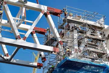 Continúan las obras de remodelación del Bernabéu