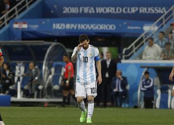 ¿Argentina, eliminada? Rostros de Messi, Maradona y la afición