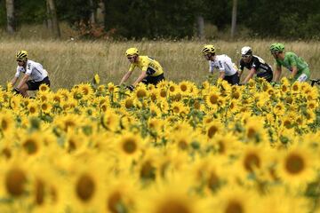 Mikel Landa y Christopher Froome en la etapa Eymet-Pau.