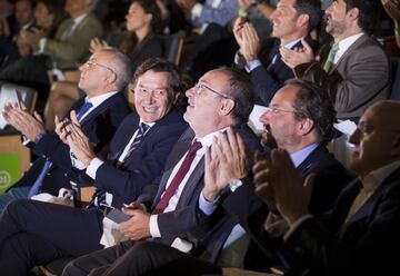 Alejandro Blanco, presidente del COE, José Ramón Lete, presidente del CSD, Alfredo Relaño y Juan Cantón, gerente del Diario AS.