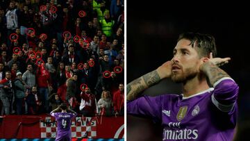 Las peinetas que le dedicaron los 'Biris' a Sergio Ramos por su celebración.