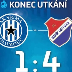 El Sigma Olomuc cae goleado a tres días de recibir al Sevilla