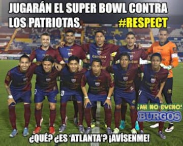 El histórico partido entre los Patriotas de Nueva Inglaterra y los Halcones de Atlanta dejó muchas burlas hacia ambos equipos e incluso Lady Gaga.