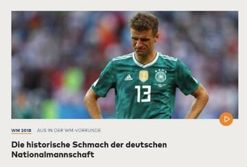 Muller, desolado ante la eliminación de Alemania.