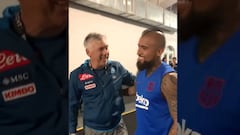 El cálido reencuentro de Vidal con Carlo Ancelotti en Miami