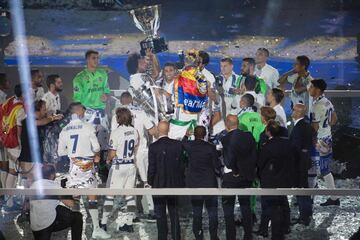 La fiesta de los campeones en el Santiago Bernabéu