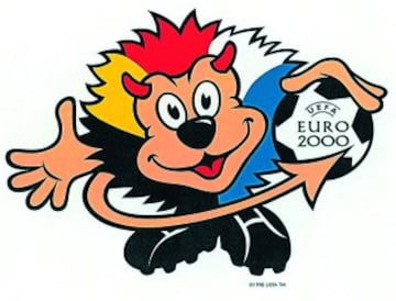 Benelucky, una mezcla de le¨®n y peque?o demonio, fue la mascota de esta Eurocopa. Los colores de su pelo reflejaban la unidad de los anfitriones.