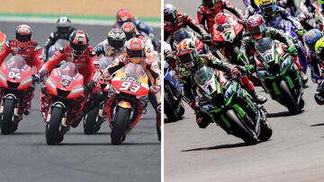 Carreras de MotoGP y Superbike.